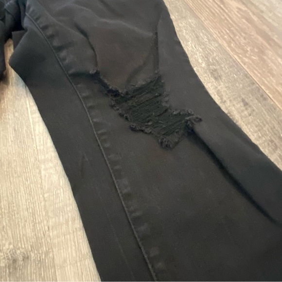 JUDY BLUE Black High Rise Distressed Skinny Fit Jeans Size 14W - Picture 5 of 13